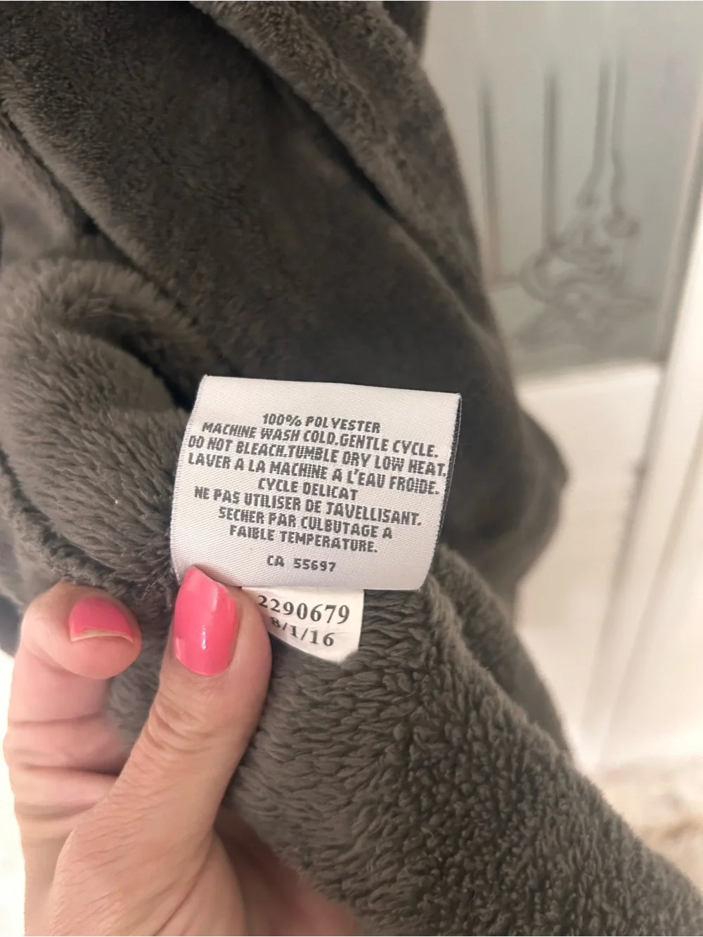 Restoration hardware men’s Plush Long Belted Robe Coat - grey XL